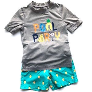 Cat & Jack | Pineapple 🍍 Rash Guard & SwimTrunks